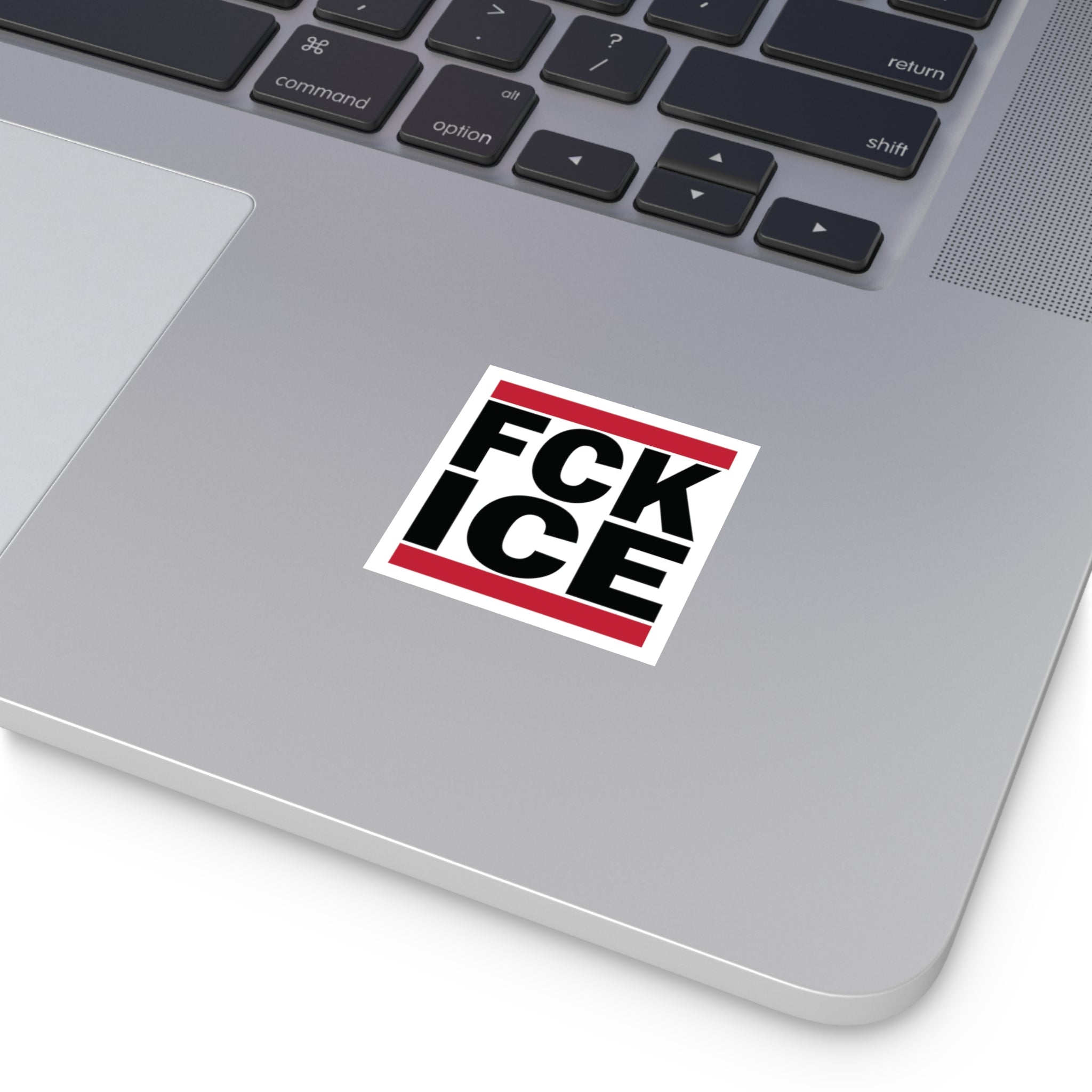 FCK ICE Square Vinyl Sticker — Bold Anti-ICE Protest Decal