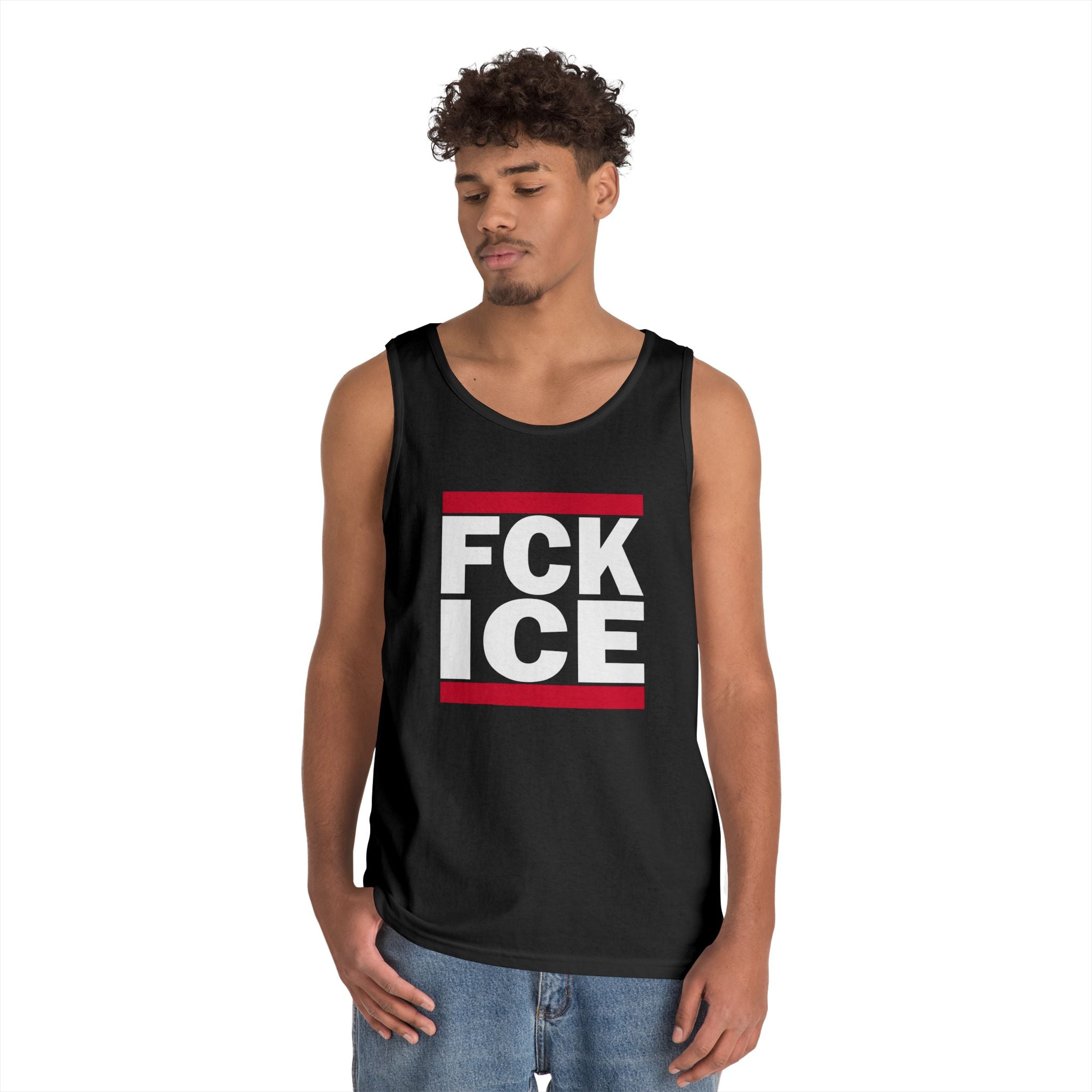 FCK ICE Graphic Tank Top — Bold Protest Statement Vest