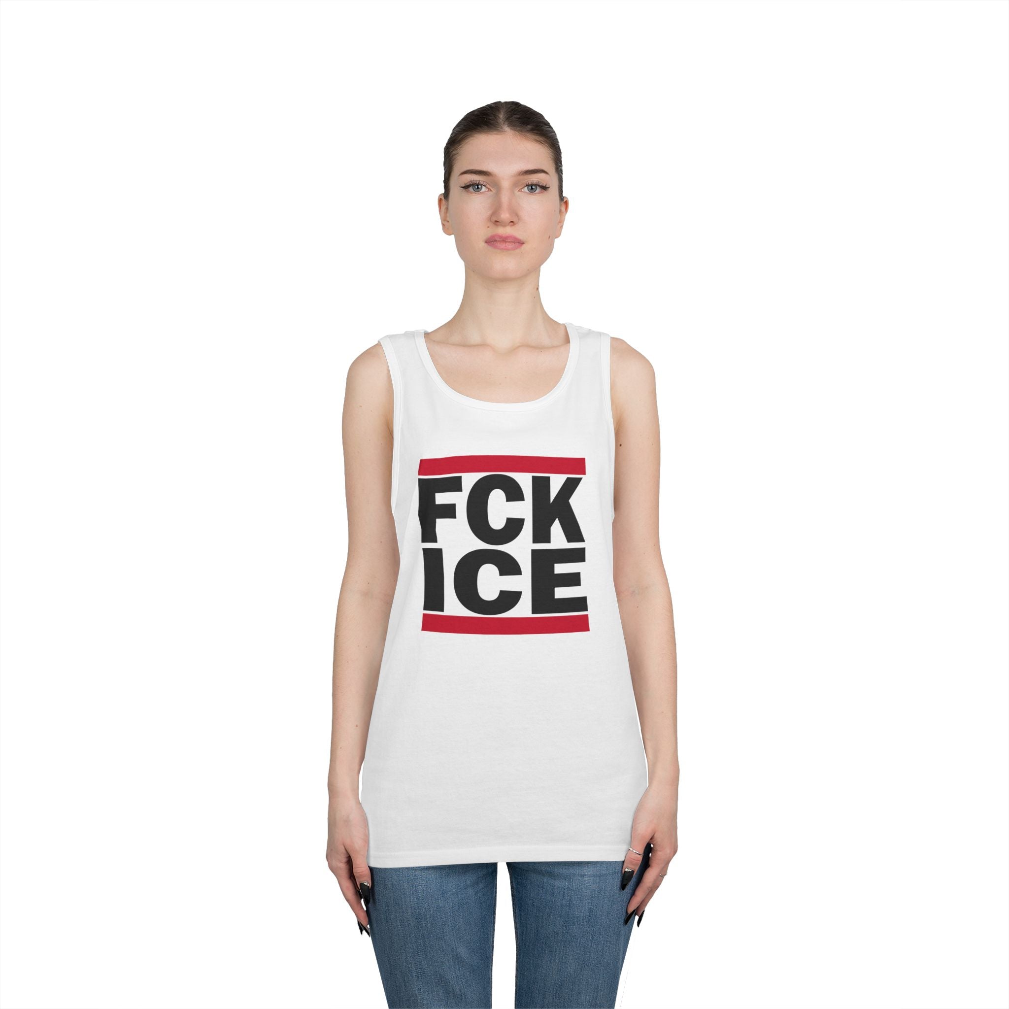 FCK ICE Graphic Tank Top — Bold Protest Statement Vest