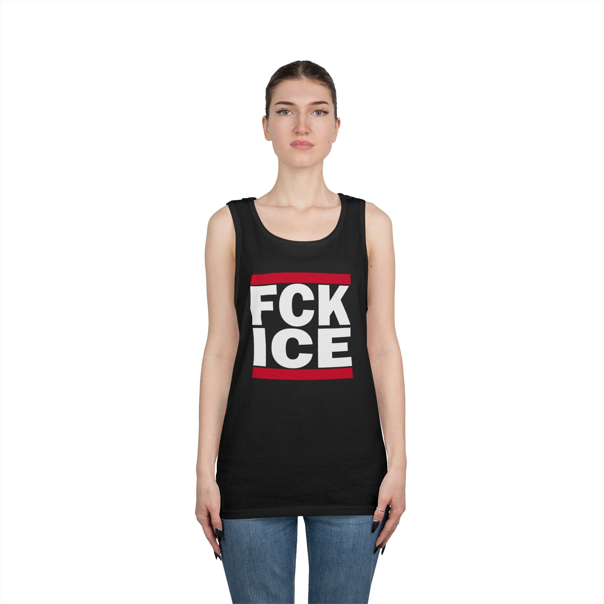FCK ICE Graphic Tank Top — Bold Protest Statement Vest