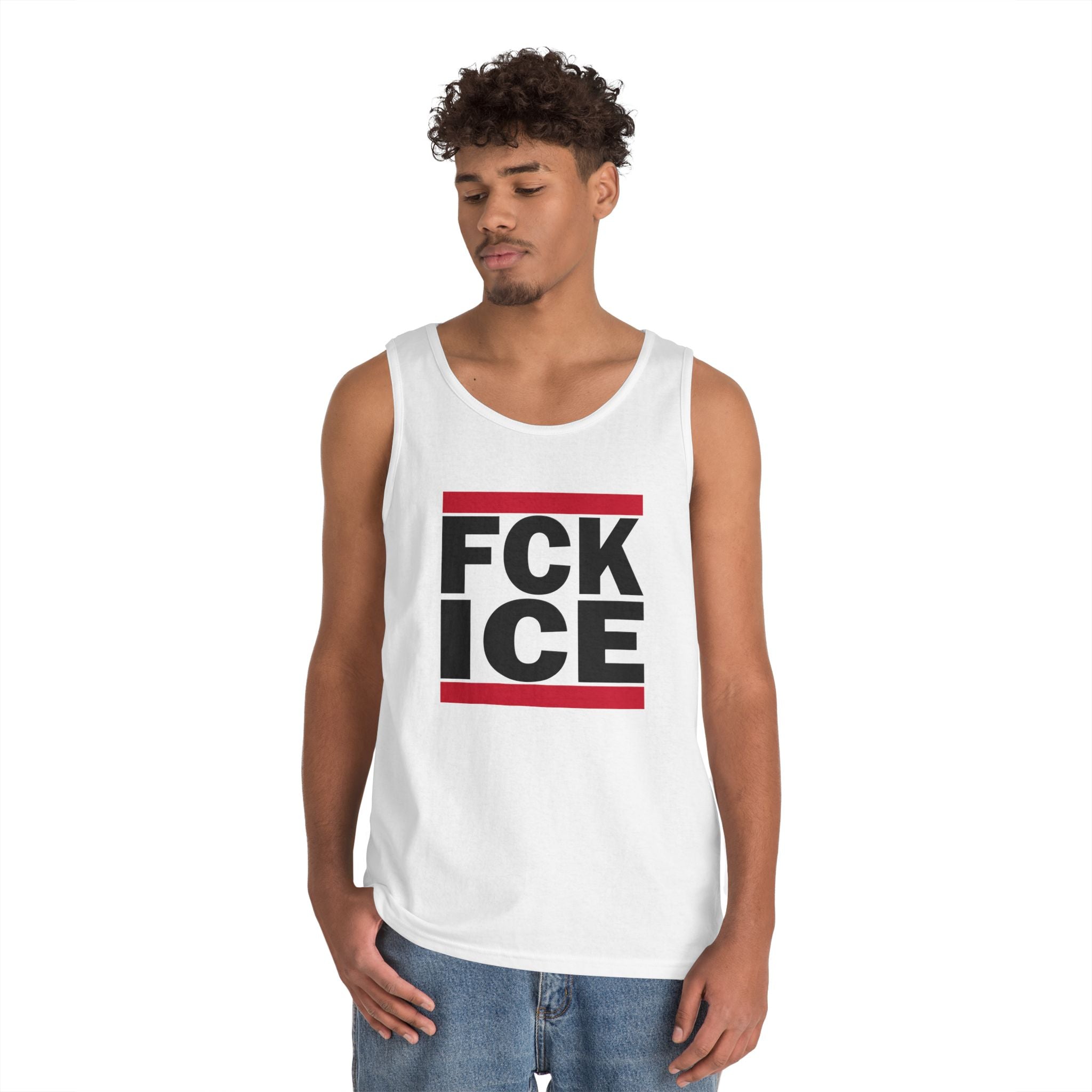 FCK ICE Graphic Tank Top — Bold Protest Statement Vest