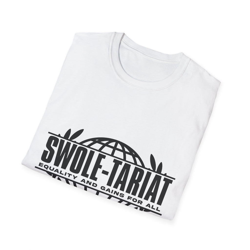 Swole-tariat Graphic T-Shirt — "Swole-Tariat: Equality and Gains for All"