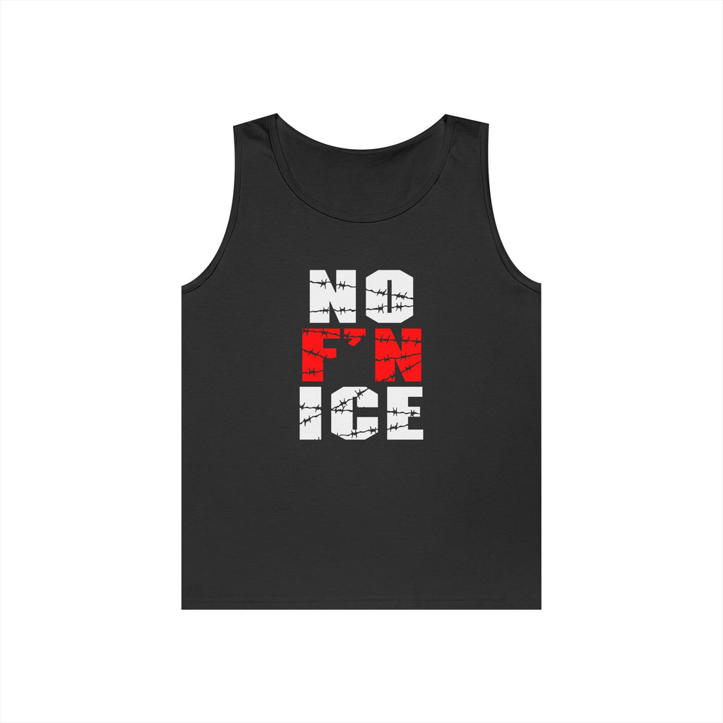 No F'n Ice Tank Top — Bold Distressed Graphic Tank for Summer Protest & Activist Style