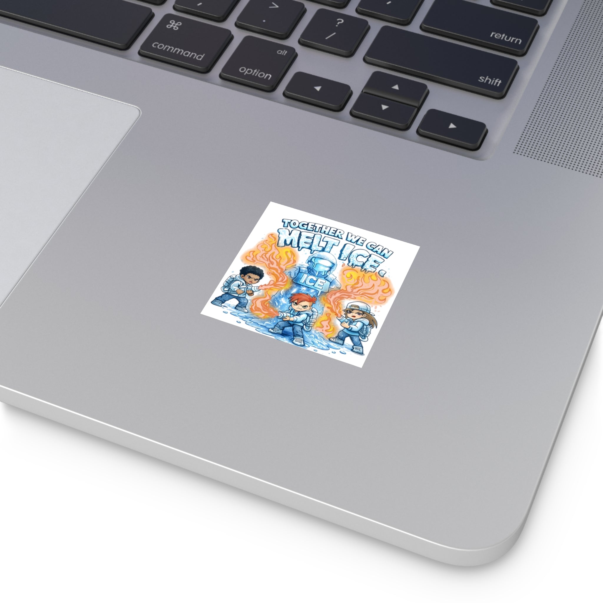 Together We Can Melt Ice - Square Vinyl Sticker